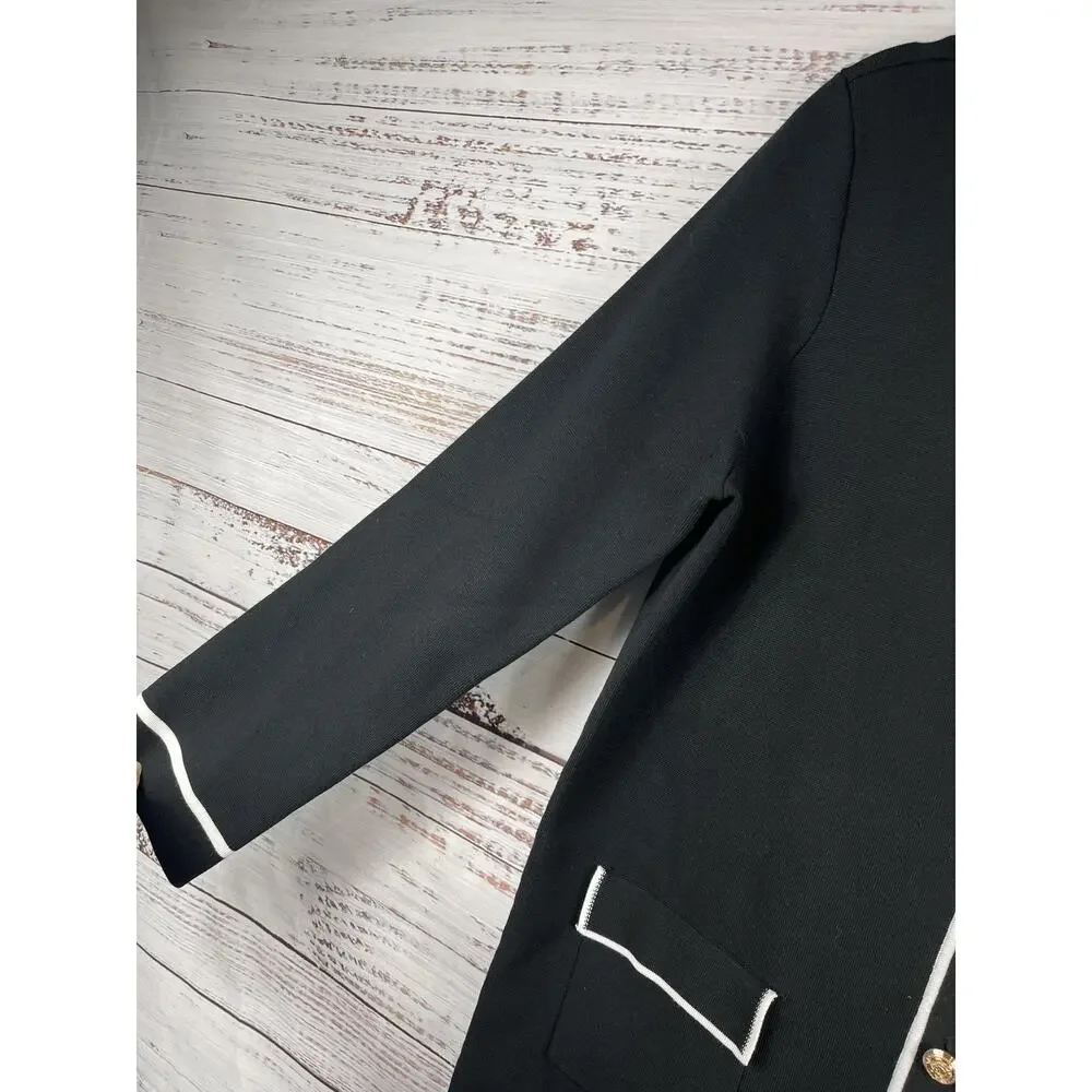 Endless Rose Sweater Dress Womens Medium Black Contrast Trim Button Front Short - Picture 6 of 11